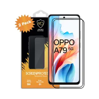 2-Pack MobyDefend Screenprotectors - Geschikt Voor Oppo A79 - Screensavers Met Zwarte Randen - Gehard Glas