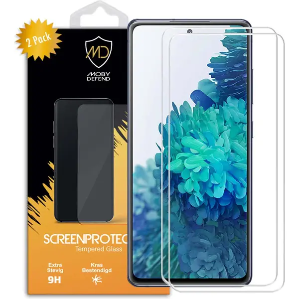 2-Pack MobyDefend Screenprotectors - Geschikt Voor Samsung Galaxy S20 Fe - Case-Friendly Screensavers - Gehard Glas thumbnail