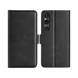 MobyDefend Hoesje - Geschikt Voor Sony Xperia 1 Vi - Luxe Wallet Book Case (Sluiting Zijkant) - Zwart