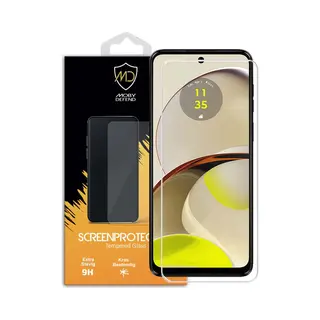 MobyDefend Screenprotector - Geschikt Voor Motorola Moto G14 - Case-Friendly Screensaver - Gehard Glas