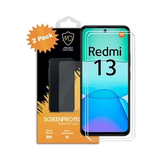 2-Pack MobyDefend Screenprotectors - Geschikt Voor Xiaomi Redmi 13 4G - Case-Friendly Screensaver - Gehard Glas