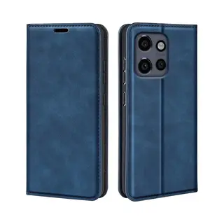 MobyDefend Hoesje - Geschikt Voor Motorola Edge 50 Neo / Edge 60 Neo - Luxe Wallet Bookcase (Magnetische Sluiting) - Blauw