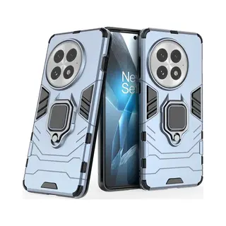 MobyDefend Hoesje - Geschikt Voor OnePlus 13 - Dubbelgelaagde Pantsercase Met Standaard - Blauw