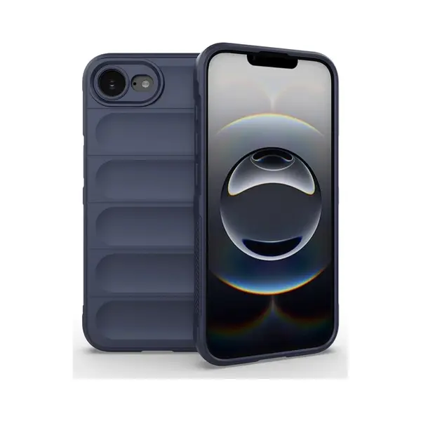 MobyDefend Hoesje - Geschikt Voor IPhone 16e - Tpu Gripcase - Blauw thumbnail