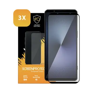 3-Pack MobyDefend Screenprotectors - Geschikt Voor Sony Xperia 1 Vii - Screensavers Met Zwarte Randen - Gehard Glas