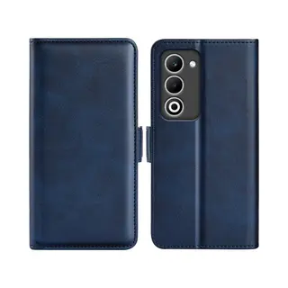 MobyDefend Hoesje - Geschikt Voor Oppo A5 5G - Luxe Wallet Book Case (Sluiting Zijkant) - Blauw