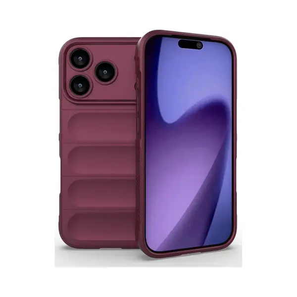 MobyDefend Hoesje - Geschikt Voor IPhone 17 Pro - Tpu Gripcase - Donkerpaars thumbnail