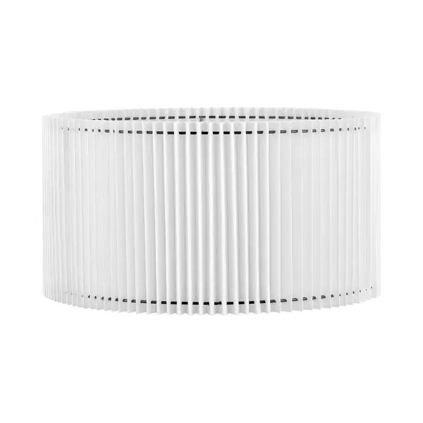 Home Sweet Home - Papieren Gevouwen Lampenkap - Cilindrisch - White - ø50 X 25 Cm - E27 Fitting - Voor Staande Lamp - Ontworpen Voor Woonkamer En thumbnail