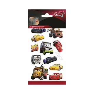 funny products Cars Tattoos - Tijdelijke Tattoo - Body Glitter - Plak Tattoos - Nep Tattoo - Fake Tattoo - Kinderen - 1 Vel Met 12 Tattoos