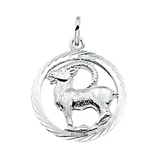 Glams Hanger Sterrenbeeld Steenbok Gediamanteerd - Zilver