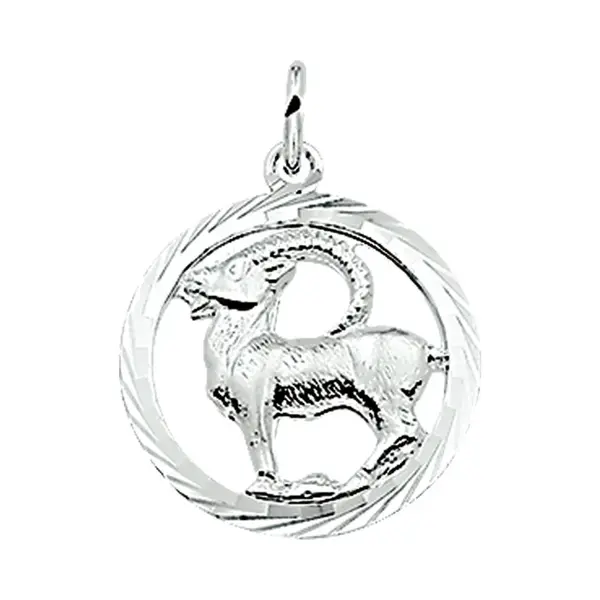 Glams Hanger Sterrenbeeld Steenbok Gediamanteerd - Zilver thumbnail