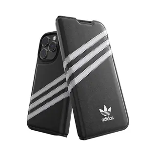 Adidas Booklet Case Pu Hoesje Voor IPhone 14 Pro - Zwart