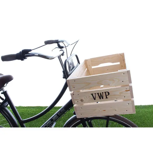 Vwp Fietskrat - Hout - 40 Liter- Naturel thumbnail