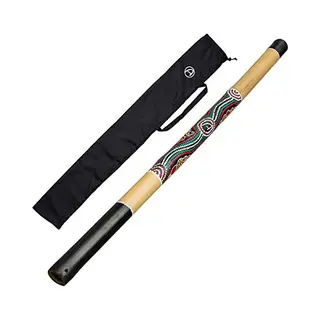 Australian Treasures - Beginner-Friendly Didgeridoo - Hand-Painted, Aboriginal Design + Nylon Carry Bag