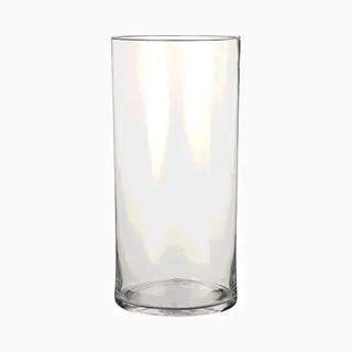 Mica Decorations Vaas - Cilinder - Helder Glas - D19 X H40 Cm - Bloemenvaas