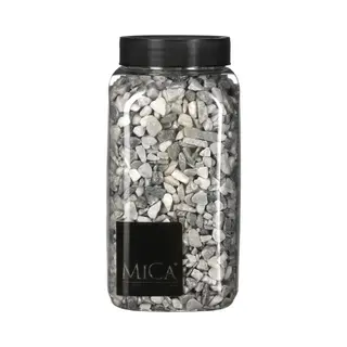 Mica Decorations Decoratie/hobby Steentjes - Lichtgrijs - 650 Ml - 5-8 Mm - Stenen - Decoratiesteentjes
