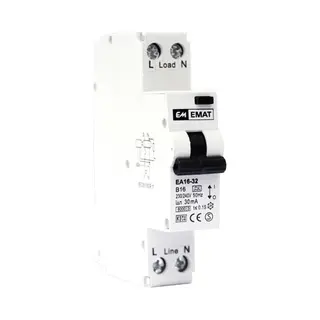 Emat Aardlekautomaat B16 30mA 1-fase (1P+N) 6kA (85006004)
