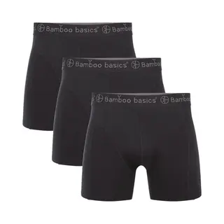 Bamboo Basics Heren Bamboe Boxershorts Rico (3-pack) - Zwart - Ondergoed Heren - Boxershort Heren Lange Pijp - Maat Xl