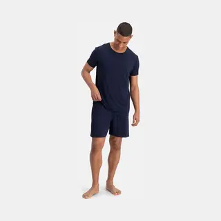 Bamboo Basics Pyjama Korte Broek Heren Nolan - Navy Pyjamaset - Maat M - Pyjama Set Heren Volwassenen - Pyjama Bamboe