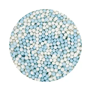 BrandNewCake® Zachte Parels Blauw/Wit 60gr - Sprinkles - Strooisel - Taartdecoratie