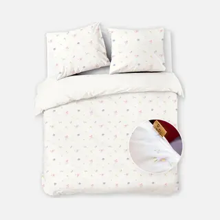 Dindi Home Dekbedovertrek Forever Spring - 200x220 - 100% Katoen - Wit