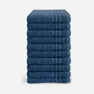 Byrklund Handdoeken 50 X 100 - Set Van 10 - Hotelkwaliteit - Donker Blauw