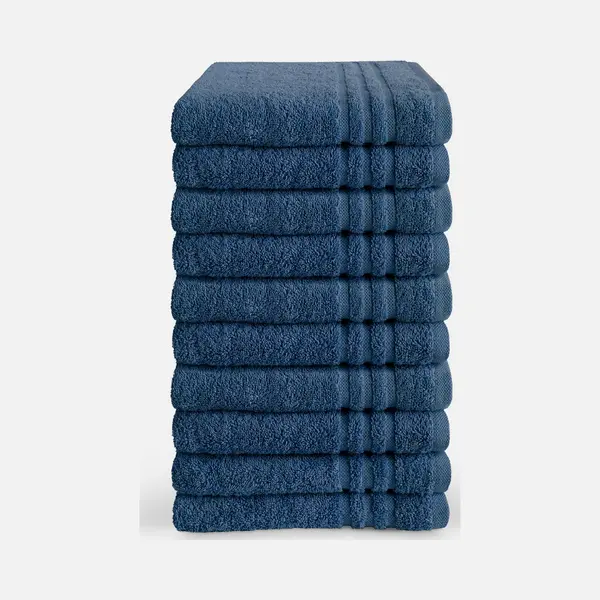 Byrklund Handdoeken 50 X 100 - Set Van 10 - Hotelkwaliteit - Donker Blauw thumbnail