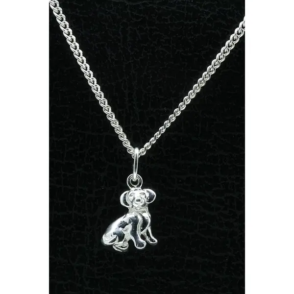 Mooye ® - Collectie Zilveren Hondje Zit Ketting Hanger thumbnail