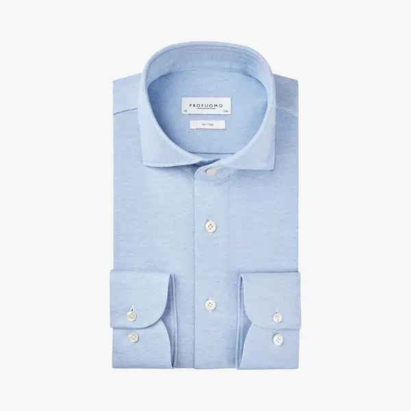 Profuomo Overhemd Blauw, Effen thumbnail