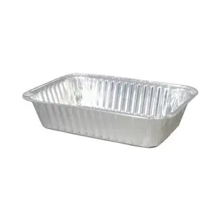 Punter Cooking Rechthoekige Aluminium Wegwerp Bakje 19, 5x14x5 Cm Per 100 Stuks - Alu Bakje - Kapsalon Bak - 850cc