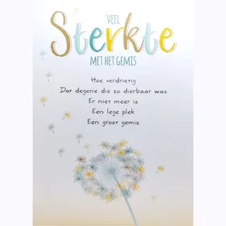 Artige Kaart - Intense - Veel Sterkte Met Het Gemis - TE063-B