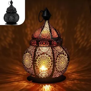 Gadgy Oosterse Lantaarn - Marokkaanse Lantaarn Windlicht - Decoratie Voor Binnen - Tafellamp - Waxinelichthouders Woonkamer - Theelichthouder Cadeau -