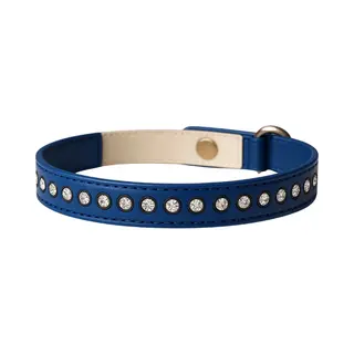 Animalking Kattenhalsband - Kattenbandje Met Belletje - Halsband Kat - Cat Collar - Blauw Met Diamanten