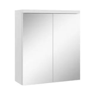 Badplaats - Badezimmer Spiegelschrank Toledo 60cm Weiß – Stauraum Unterschra