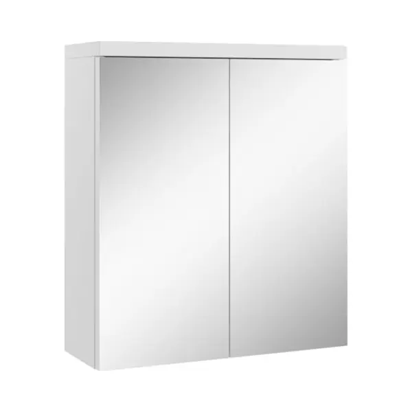 Badplaats - Badezimmer Spiegelschrank Toledo 60cm Weiß – Stauraum Unterschra thumbnail