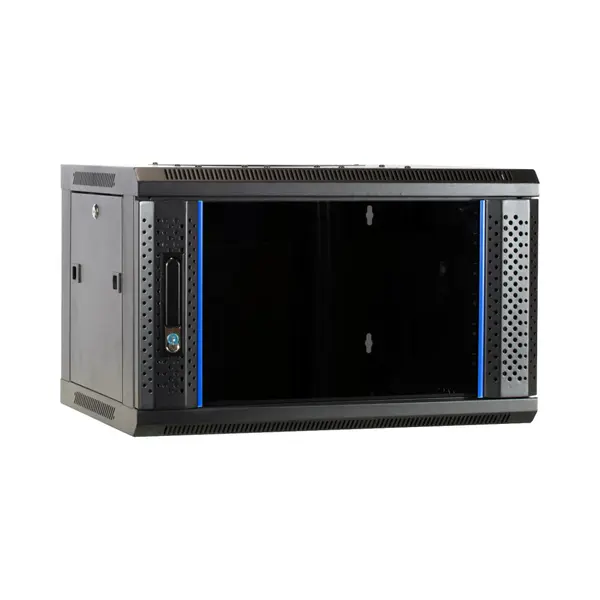 Dsit 6 He Serverschrank, Wandgehäuse, Mit Glastür (BxTxH) 600 X 450 X 367mm (6 He, 19 Zoll Rack), Serverschrank, Schwarz thumbnail