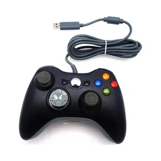 Coretek Controller Voor Xbox 360 - Bedraad - Zwart - 1, 5 Meter (Voor Xbox 360 & Pc)