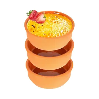 Excellent Houseware Set Of 3 Terracotta 12cm Oven Safe Tapas Serving Dish