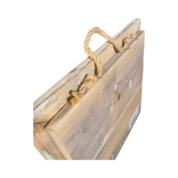 Houten Tegel / Schilderijtje - Home Is Where The Heart Is - Schilderij - Wooden Tile - Woonaccessoires - Woonaccessoire - Wandhanger - Wand Decoratie thumbnail
