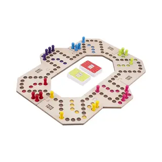 ThysToys Keezen Bordspel Connect Deluxe - Houten Keezenspel Voor 3-6 Spelers