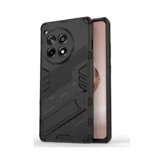 OnePlus 12R Hoesje Shockproof Kickstand Back Cover Zwart