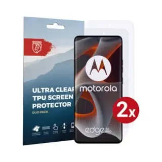 Rosso Screen Protector Geschikt Voor Motorola Edge 50 Pro | Ultra Clear Duo Pack | Tpu Folie | Case Friendly Beschermfolie | 2 Stuks