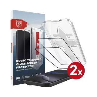 Rosso Screenprotector Geschikt Voor IPhone 16 Pro Max | 9H Tempered Glass | Beschermglas | Glasplaatje | Case Friendly | Installatietray | Geen