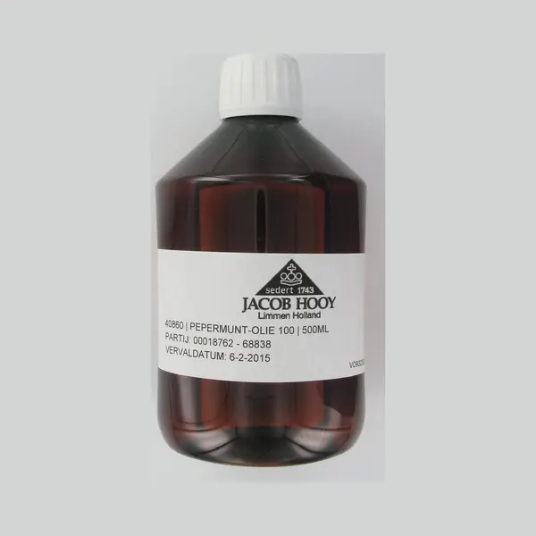Jacob Hooy Essentiële Olie Pepermunt 500ML thumbnail