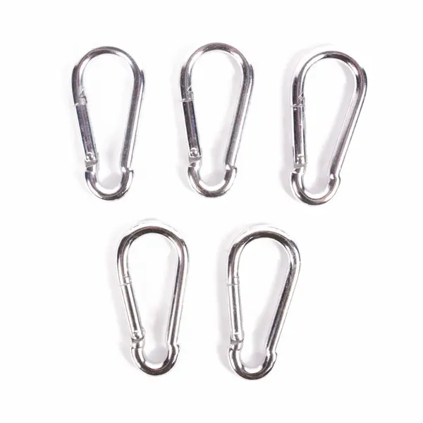 Benson Set Karabijnhaken - Ø 8 X 80 Mm - Zilver - 5 Stuks thumbnail