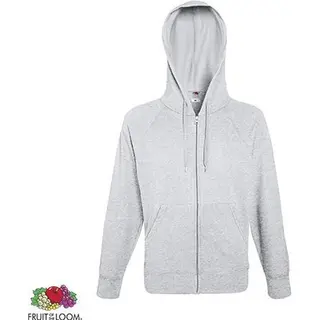 Fruit Of The Loom Hoodie Vest Met Rits Lichtgewicht Maat Xl Kleur Heather Grey