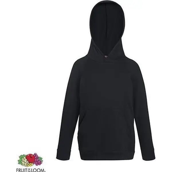 Fruit Of The Loom Kids Hoodie - Maat 128 - Kleur Black thumbnail