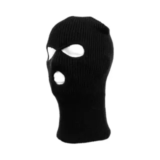 Fostex Driegaats Muts / Skimuts - Zwart - One Size - Outdoor / Bivak / Wintersport - Warme Eengaats Balaclava