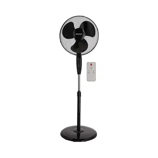 Brasq Stativventilator - 40 Cm - Schwarz - Mit Fernbedienung - Timer - Schlafmodus - Höhenverstellbar - Leiser Ventilator - 40 Watt