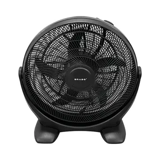 Brasq Vloerventilator - 50 Cm - Zwart - 3 Snelheden - Ventilator Staand - Verstelbaar - 90 Watt